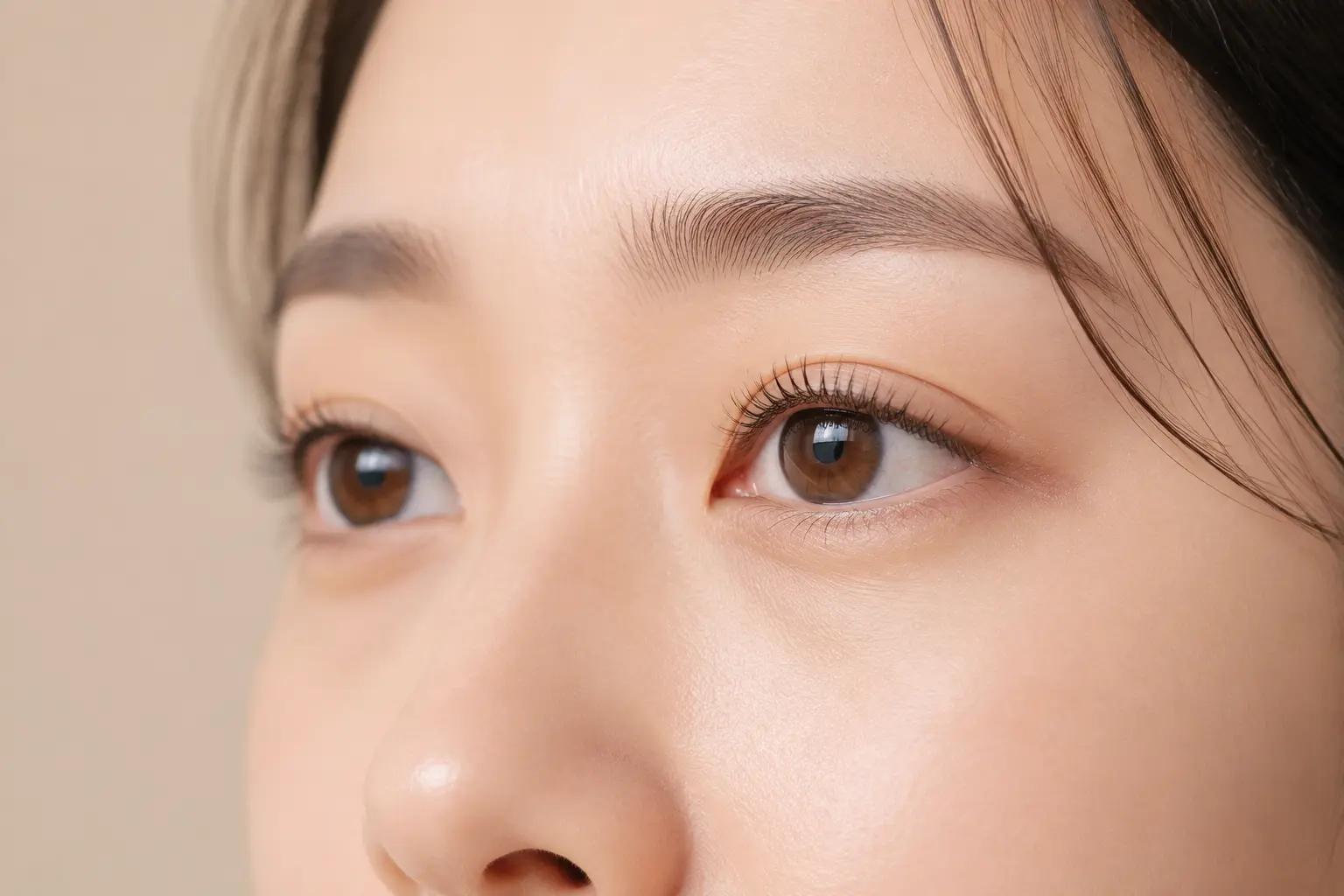 Naturally lifted and curled lashes without extensions